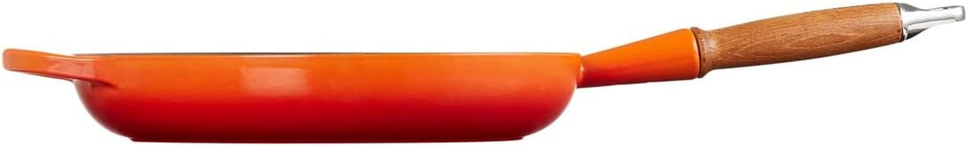 Le Creuset Signature Cast Iron Frying Pan 28cm – Wooden Handle, Volcanic