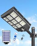 JAYNLT 3000W Solar Street Lights Outdoor,300000LM 6500K Solar Parking Lot Lights Commercial, Waterproof Dusk to Dawn Solar Security Flood Lights Motion Sensor for Driveway, Basketball Court, Garage