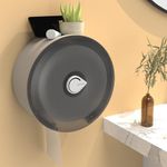 interhasa! Jumbo Roll Toilet Paper Dispenser Wall Mount Waterproof Tissue Dispensers Toilet Paper Holder for Bathroom Washroom Hospital Mall School Home Hotel, Anti-Dust ABS Plastic Black Key Lock