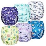 MooMoo Baby Waterproof Training Pants Training Underwear 6 Packs Absorbent Toddler Training Underpants for Potty Girls 7T Purple