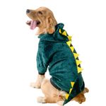 NICNICPET Dog Winter Clothes,Pet Animals Cosplay Costume Flannel Hoodies Pajamas,Pet Warm Winter Coat PJS Apparel Outfit Clothes for Medium Dogs Large Dogs(8XL,Dinosaur)