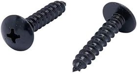 Bolt Dropper 10 X 1 Stainless Truss Head Phillips Wood Screw, (25 Pack), Black Xylan Coated 18-8 (304) Stainless Steel Screws Corrosion Resistant Commercial Grade by Bolt Dropper