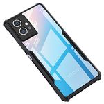 CEDO iQOO Z6 / Vivo T1 (5G) Back Case Cover | Camera Protection Shockproof Bumper-Edge | Acrylic Crystal Clear 360 Degree Protection TPU+PC | Transparent Eagle Back Case Cover (Black)