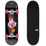 KMX Complete 27.5" x 7.75" Skateboard for Beginners, 7-Layer Northern Maple Double Kick Concave Deck| Alu Truck | Starter Skate board for Boys, Girls, Kids, Teens Led Light up Wheel(Rocket)
