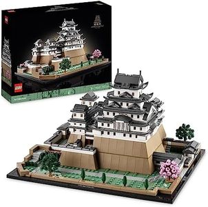 LEGO Architecture Himeji Castle Set 21060 Landmarks Collection Model Building Kit for Adults, Craft Activity for Fans of Creative Gardening and Japan, Includes Buildable Cherry Blossom Trees