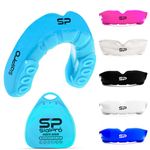 SialPro Mouth Guards for Boxing Men Adult Youth Junior Mouldable Rughby Sports Slim Fit Boil and Bite Gum Shield with Box MMA Hockey Basketball Muay Thai Football (Adult (12+ Years), Baby Blue)