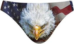 Men Swim Briefs Eagle American Flag