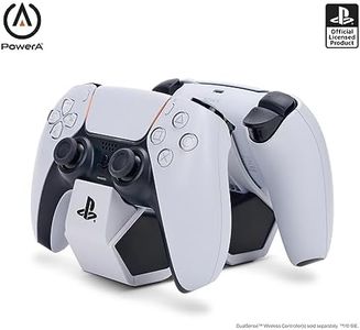 PowerA Twin Charging Station for Dualsense Wireless Controllers, Charge, Sony PlayStation, PS5, Officially Licensed