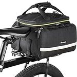 35L Bike Storage Bag Double Side Pannier Bags,Waterproof Cargo Rack Pack Saddle Bag Shoulder Bags with Rain Cover for Riding ,Multi-function Bicycle Rear Seat Trunk Panniers Pouch Cycling Accessories