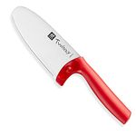 ZWILLING Twinny Stainless Steel Children's Chef's Knife, 10cm, Rounded Blade, Child-Friendly Design, Plastic Handle, Red