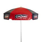 DestinationGear Heininger 1378 Red and Blue 6-Feet Vinyl Patio Pole Umbrella