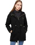 Women's Ligtweight Jackets Anorak Utility Drawstring Waist Hoodie Zip Up Fall Casual Coat with Pockets