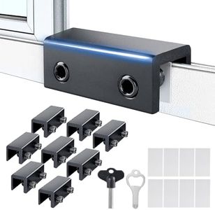 Window Locks, NUPYQL 8 Sets Sliding Window Locks with Key Easy to Install, for Vertical & Horizontal Sliding Windows Doors, Adjustable Security Window Lock for Patio Bedroom Home