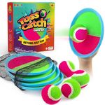 Ayeboovi Kids Toys Toss and Catch Ball Set Outdoor Games Toys for 3 4 5 6+ Year Old Boys Girls Toss and Catch Game Set with 4 Paddles and 4 Balls[Upgraded Version]