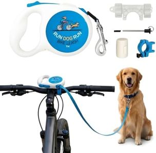 Handlebar Dog Bike Leash, 16 Ft Retractable, Hands Free Cycling & Walking