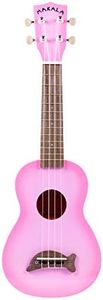 Kala Makala Dolphin, 4-String Ukulele, Right-Handed, Pink Burst, Soprano (133454)