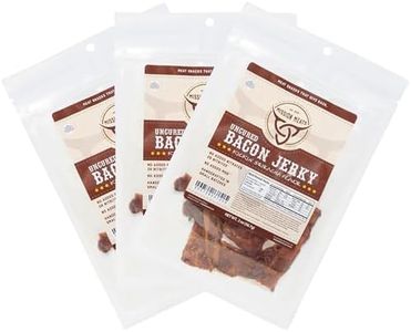 Mission Meats Candied Bacon Jerky (Sriracha) – Uncured Bacon Jerky, Perfect Precooked Bacon For Bloody Mary Bar Supplies, Bloody Mary Bacon, Real Bacon Gifts – Small Batch, Gluten Free, 2oz (Pack of 3)