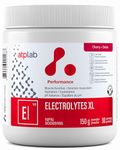 ATP LAB - Cherry Electrolytes Powder XL 150g (Cherry Flavour) - Electrolyte Drink Mix - Hydration Powder Electrolytes - Muscle Function, pH balance, Reduces Pressure & Concerns