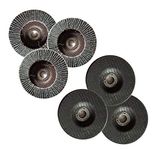 A TO Z Glass Semi Polishing Wheel Set of 6 (3 Grinding and 3 polishing flap wheel)