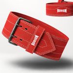 Aurion 6mm Suede Leather Gym Belt for Weight Lifting & Powerlifting | Deadlift & Squat Belt with Stainless Steel Double-Prong Buckle | S-M (26″–36″) Men & Women