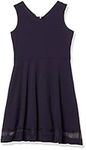 Speechless Girls' Illusion Hem Party Dress, Navy, 7