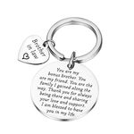 PLITI Bonus Brother Keychain Brother-In-Law Gifts Brother Of The Bride Gifts From Sister In Law i Am Blessed To Have You In My Life Friendship Jewelry (Brother in law CA)