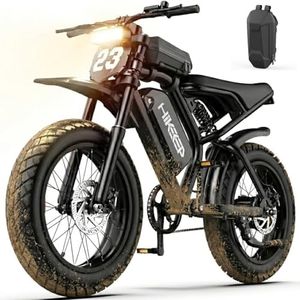 GLOBALKEEP K6-Pro Scrambler Electric Bike for Adults, 1500W Peak Moto-Power 20" x 4.0 Fat Tire Ebike, 48V 17.5Ah Removable Battery All-Terrain Dirt E-Bike Trail Cruiser with Top Tube Bag