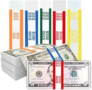 Money Bands Currency Sleeves Straps – Made in USA (Pack of 175) Self-Adhesive Assorted Money Wrappers for Bills Color Coded Wraps Meets ABA Standards, 7.5 x 1.25 inches – Recyclable Kraft Paper