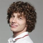 Tseses Brown Curly Short Afro Wig for Male Guy California Mens Cosplay Costume Daily Hair Synthetic Heat Resistant Mens Full Wigs