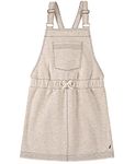 Nautica Girls' Knit Overall Dress, Oatmeal Heather 12, 4