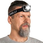 Foxelli LED Headlamp Flashlight for