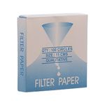 FZN Round Superior Qualitative Filter Paper For Industry Laboratory School & College Students (Dia 9 cm, Pack of 100)