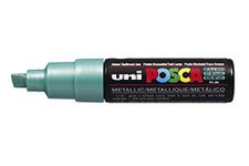 Uni Posca Marker PC-8K Paint Glass Pen Broad Chisel Tip 8.00mm Metallic Green