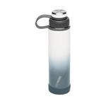 EcoVessel Stainless Steel Water Bottle with Insulated Dual Lid, Insulated Water Bottle with Strainer and Silicone Bottle Bumper, Coffee Mug (Winter Storm, 24 oz)