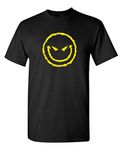 Evil Smile Face Graphic Novelty Sarcastic Funny T Shirt, Black, Medium