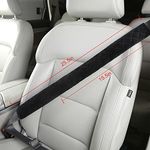 Extra Long Seatbelt Covers for Adults Kids Women & Men, Super Soft Car Seat Belt Strap Cushion for Sedan SUV Trucks, Shoulder Neck Chest Protector Pad, Auto Interior Accessories, 1pc, Black, 40cm