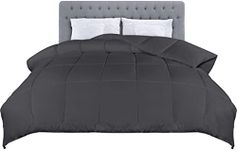 Utopia Bedding Lightweight 4.5 Tog King Size Duvet with Corner Tabs, Microfiber Soft Breathable Duvet, Box Stitched Down Alternative Quilt 220x230 cm (Grey)