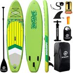 Highpi Inflatable Stand Up Paddle Boards, 10'6''x31''x6'' SUP with Accessories Backpack Anti-Slip Deck, Leash, Adjustable Paddle and Hand Pump, Waterproof Bag, Standing Boat for Youth & Adult…