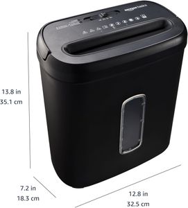 Amazon Basics 8-Sheet Paper Shredder – Cross-Cut for Home or Office