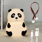 LEDHOLYT Kids Night Light Cute Panda,Silicone Nursery Lamp for Baby and Toddler,Animal Night Light for Boys and Girls,Squishy Night Light for Bedroom,Cute Night Light for Kids Room (Panda)