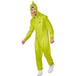 InSpirit Designs Dr. Seuss Adult The Grinch Union Suit | Officially Licensed | One Size Fits Most | The Grinch Hooded Jumpsuit