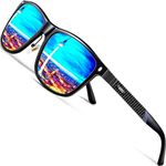 ATTCL Men's Driving Classic Polarized Sunglasses Al-Mg Metal Frame Ultra Light blue