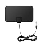 DollaTek Indoor Mini Digital TV Antenna 50 Mile Range Signal Amplifier F-TV Compatible HDTV 4K