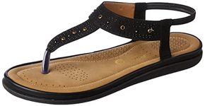 Bata Comfit Diamonte E Women's Black Sandals - 6 UK (6616942)