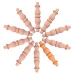 GORGECRAFT 10PCS 3.4 inch Wooden Spindles Decorative Wood Spindle Unfinished Wood Craft Spindles for Furniture Woodworking Decoration