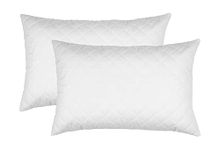 Pillow Protectors 2 Pack Quilted Zipped - Ultra Luxe Zipped Anti Allergy Pillow Protectors, Quilted Pillow Protectors, Soft Breathable Microfiber Pillowcase Protectors, Hypoallergenic (2 x Quilted)