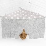 Niteangel Fleece Forest Corner Curtain Hideout Fun Hiding Spot for Ferrets Chinchillas Hedgehogs Dwarf Rabbits Guinea Pigs Syrian Hamster Rats (Gray)