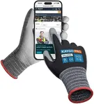 KAYGO Work Gloves PU Coated-12 Pairs KG15P, Nylon Lite Polyurethane Safety Work Gloves with full fingers Touchscreen, Knit Wrist Cuff,Ideal for Light Duty Work (Small, Black)