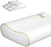 Royal Therapy Memory Foam Pillow, Queen Neck Pain Relief, Contour Cervical Pillow, for Neck and Shoulder Pain, Side, Back and Stomach Sleeper