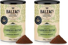 Balzac’s Coffee Roasters – Farmers’ Blend | Fairtrade Organic | Ground (For Filter Only) 100% Arabica Whole Bean Coffee | Filter Drip | Marble (Med/Dark) Roast | Bright & Complex | 300G, 10OZ.
